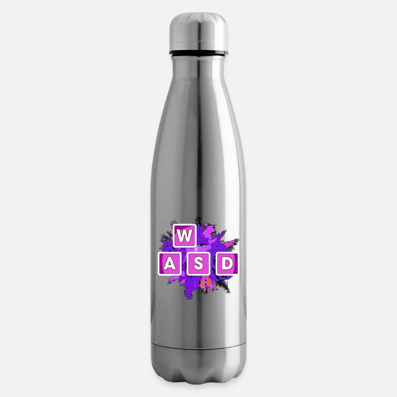WASD Splash Gaming Blocks - Bouteille isotherme - argent clair