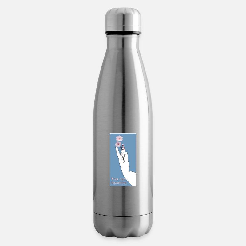 Tu es belle - Bouteille isotherme - argent clair