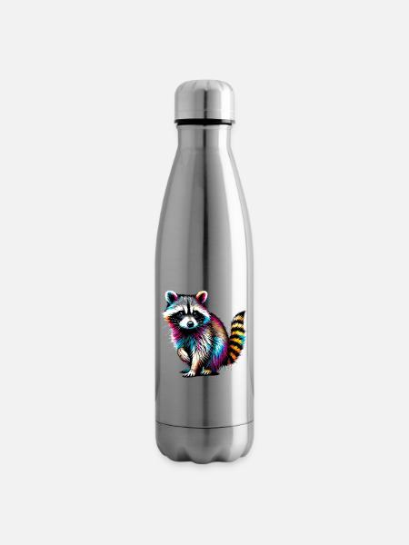 Waschbär - Isolierflasche - Lightsilver
