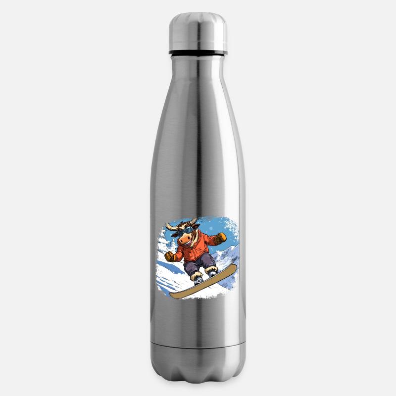 Stiere Snowboard - Isolierflasche - Lightsilver