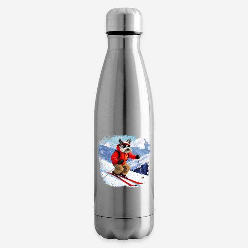 Ski Hund - Isolierflasche - Lightsilver