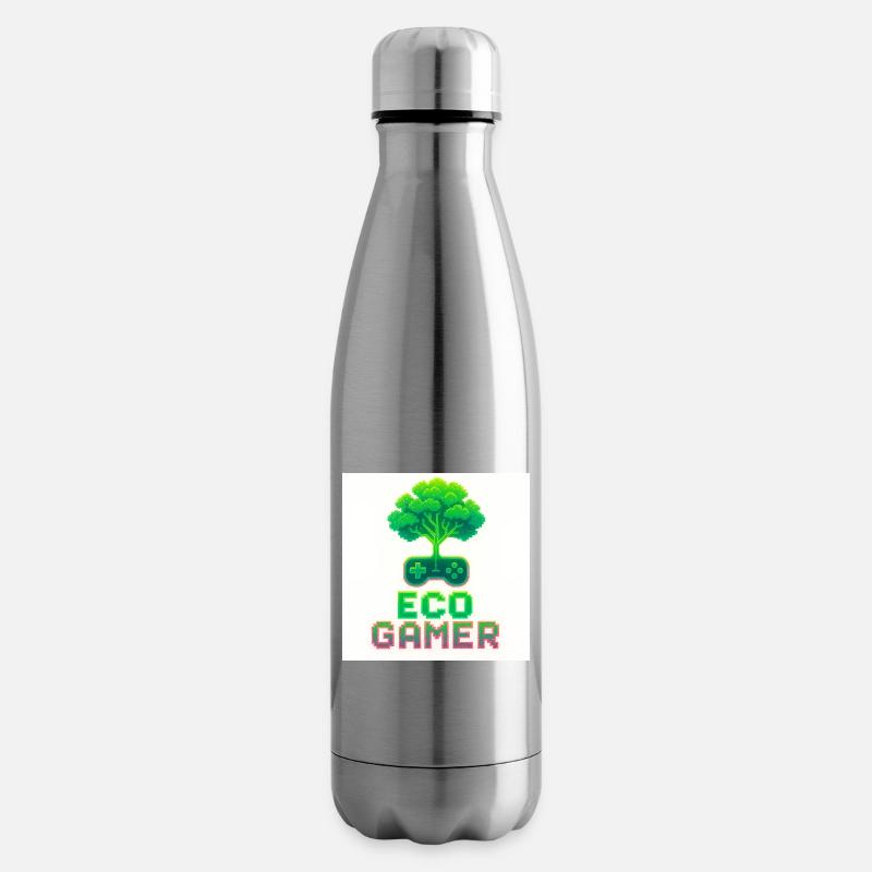 Eco Player Pixel Art - Isolierflasche - Lightsilver
