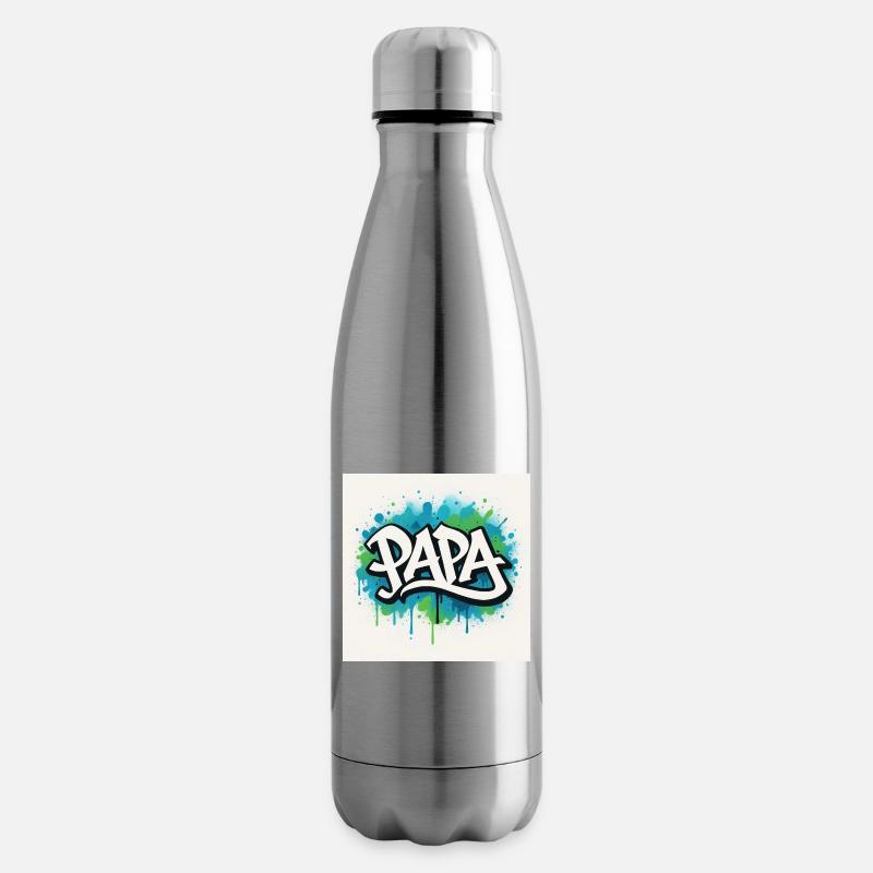 Graffiti Stil Papa Illustration - Isolierflasche - Lightsilver