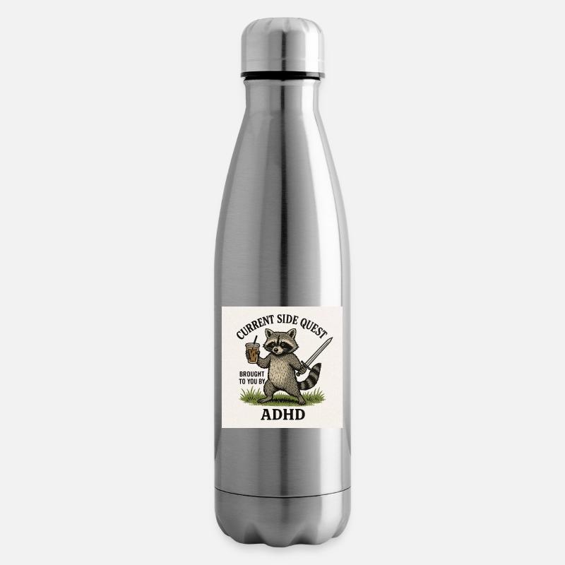 Waschbär-Nebenquest ADHS - Isolierflasche - Lightsilver