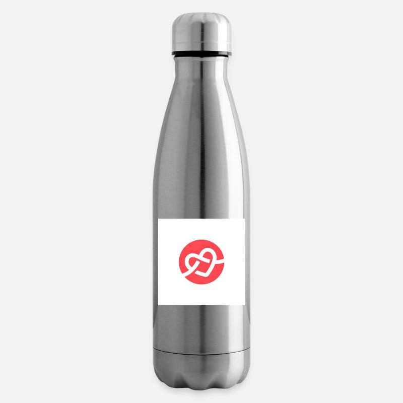 Logo des gewebten Herzens - Isolierflasche - Lightsilver