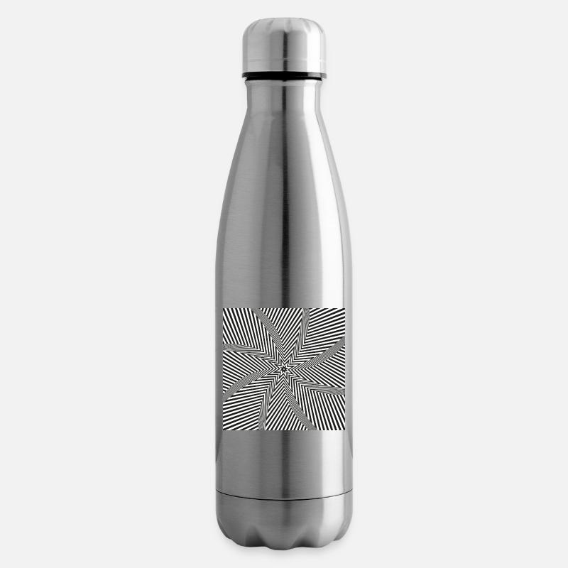 Labyrinthe optique en étoile - Bouteille isotherme - argent clair