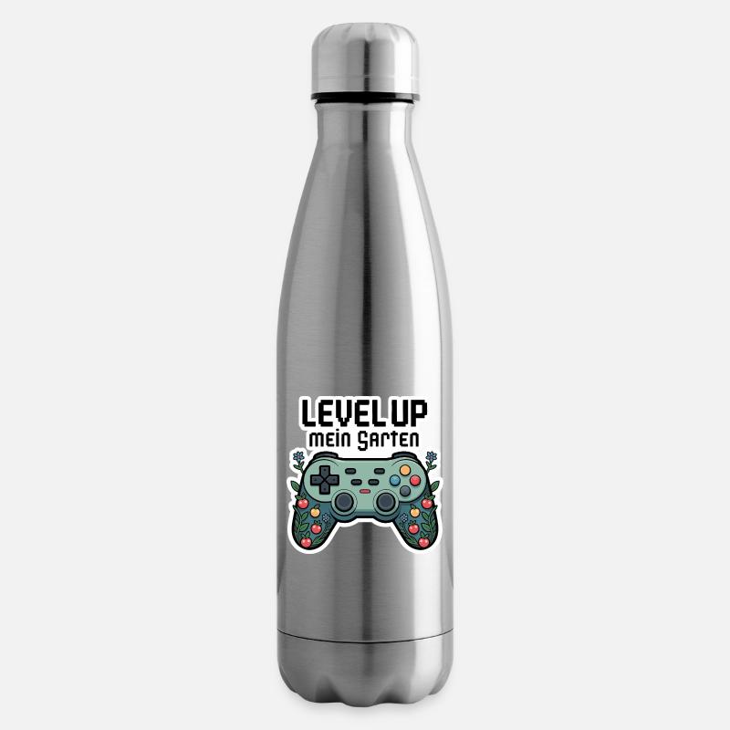 Level Up Garten-Controller Design - Isolierflasche - Lightsilver