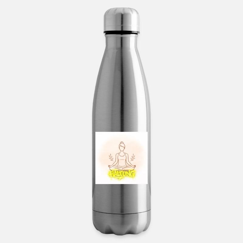 Illustration de la méditation de posture - Bouteille isotherme - argent clair