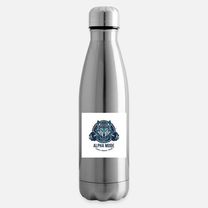 ALPHA_MODE_WOLF - Bouteille isotherme - argent clair