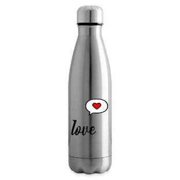 Valentinstags-Liebesherz - Isolierflasche - Lightsilver - Rechts