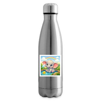Elli the Elephant - Insulated Water Bottle - silver - Right