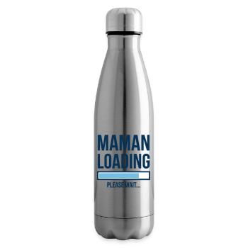 Maman Loading Chargement Bébé Design - Bouteille isotherme - argent clair - Droite