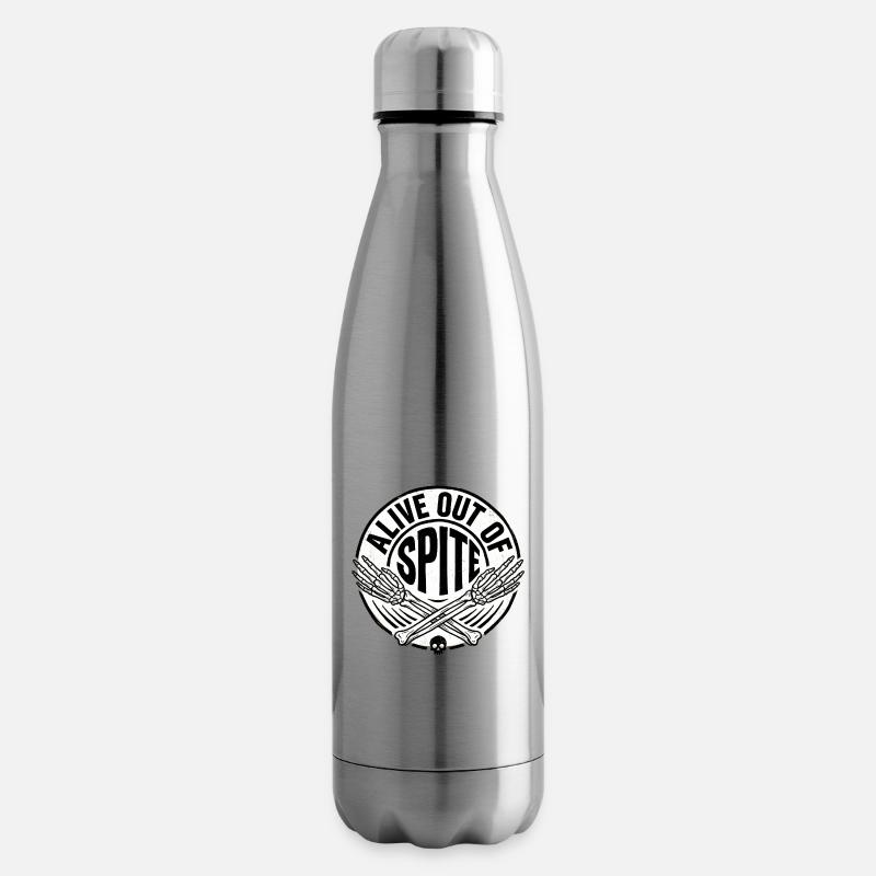 Überleben aus Trotz Knochenlogo - Isolierflasche - Lightsilver