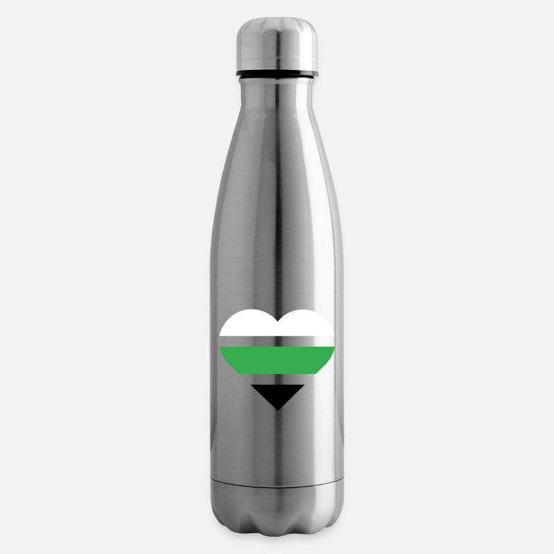 Pride Flag Heart · Neutrois - Isolierflasche - Lightsilver
