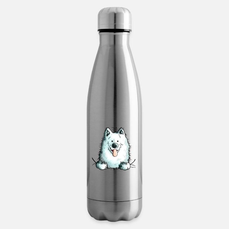 Cute Samoyed Dog - Samoyède - Bouteille isotherme - argent clair