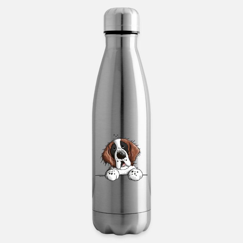 Abenteuerlustiger Bernhardiner - Isolierflasche - Lightsilver