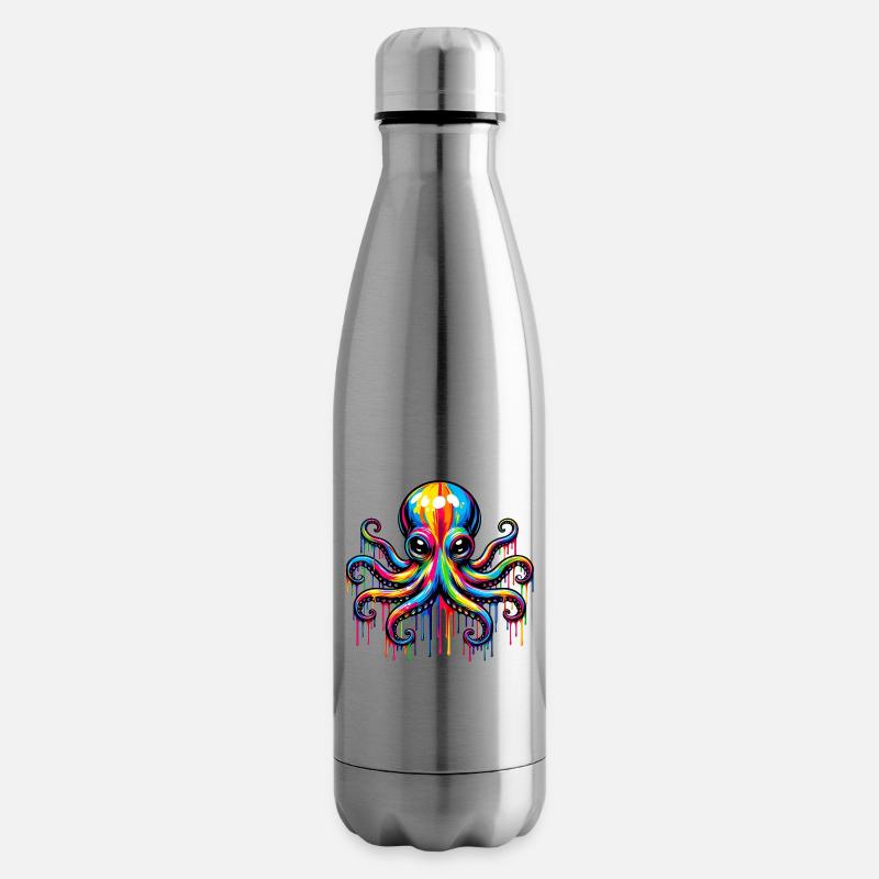Krake - Isolierflasche - Lightsilver