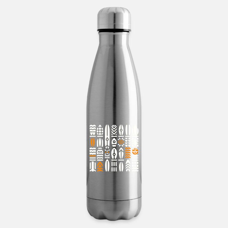 Motifs de Surfs et Vagues Abstraits - Bouteille isotherme - argent clair