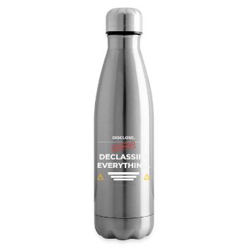 DISCLOSE. Declassify Everything – UAP - Insulated Water Bottle - silver - Right
