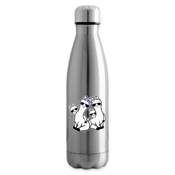 Llamas Mom Kids Family Dad Dad Sunglasses - Insulated Water Bottle - silver - Right