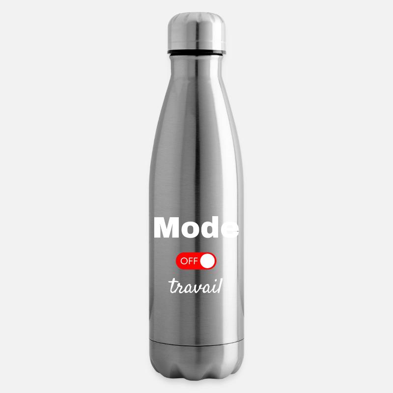 Mode travail off - Bouteille isotherme - argent clair