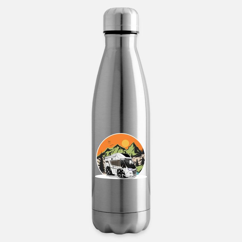 Camping Camper Campen - Isolierflasche - Lightsilver