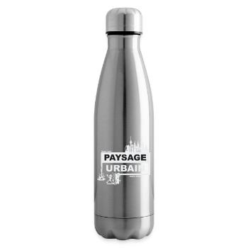 Paysage urbain - français - prêt quand vous voulez - Bouteille isotherme - argent clair - Droite