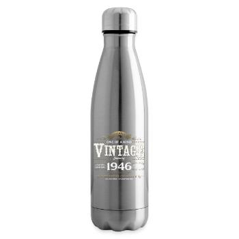 80th Birthday Vintage January Vintage 1946 - Insulated Water Bottle - silver - Right