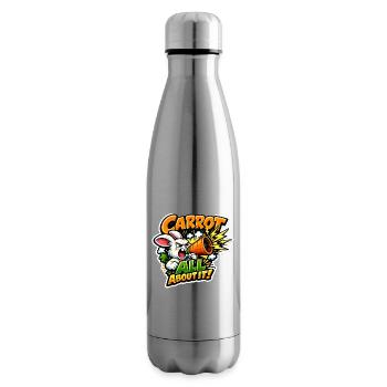 Karotten Megafon Bunny – Comic Stil - Isolierflasche - Lightsilver - Rechts