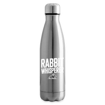 Rabbit Whisperer - Insulated Water Bottle - silver - Right