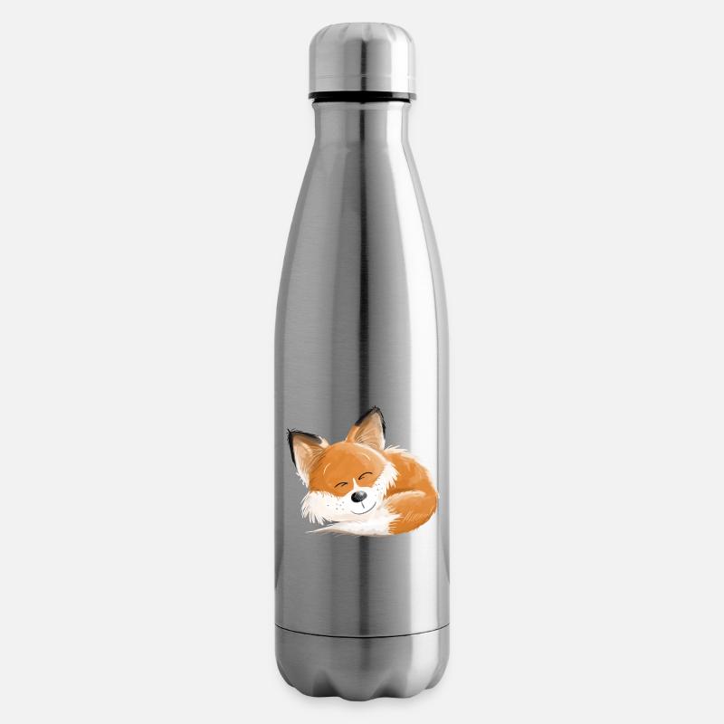 Fuchs ist so Müde - Füchse - Rotfuchs - Schlafen - Isolierflasche - Lightsilver
