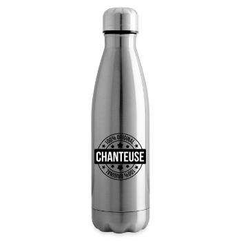 Singer - Singing - Song - Insulated Water Bottle - silver - Right
