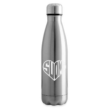 Suomi Heart Lettering - Insulated Water Bottle - silver - Right