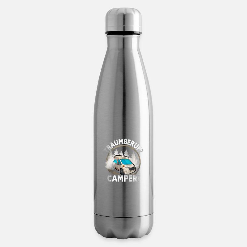 Traumberuf? Camper! - Isolierflasche - Lightsilver