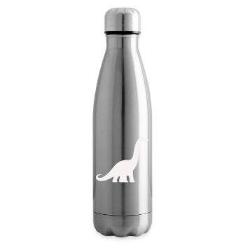 Silhouette de dinosaure à long cou - Bouteille isotherme - argent clair - Droite