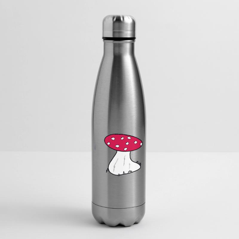 Red Toadstool Cartoon Pattern Insulated Water Bottle