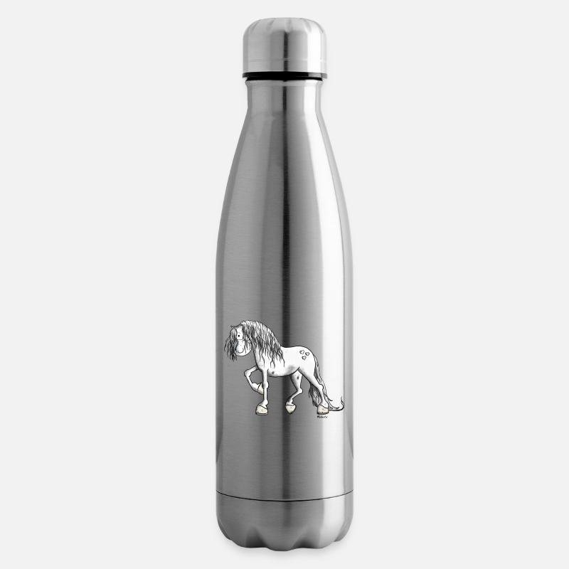 Edles Barockpferd - Isolierflasche - Lightsilver