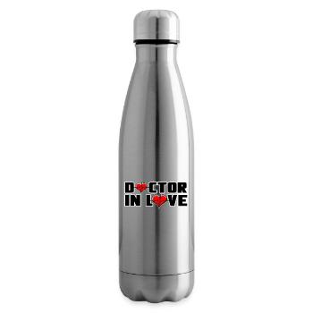 Doktor Arzt Ärzte Medizin Liebe Valentinstag - Isolierflasche - Lightsilver - Rechts