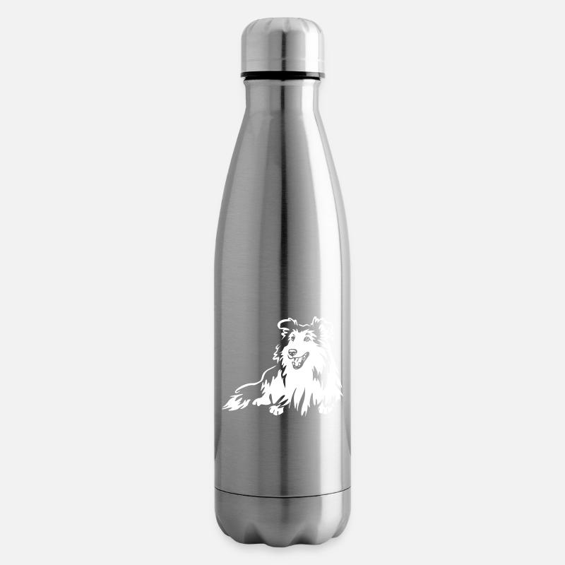 Sheltie "Black Edition" - Isolierflasche - Lightsilver