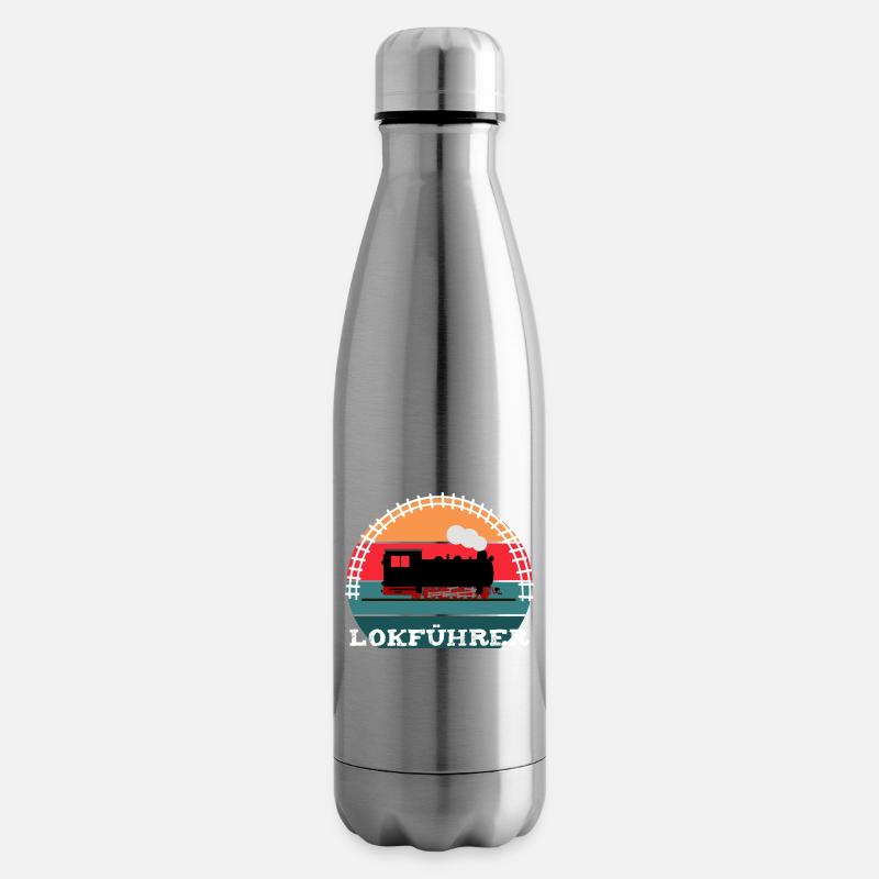 Lokführer Eisenbahn Dampflok - Isolierflasche - Lightsilver
