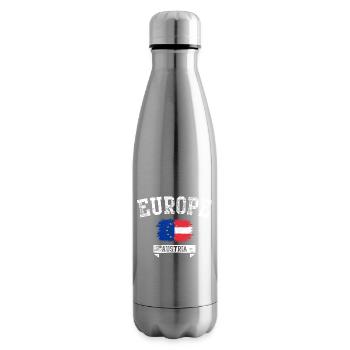 Drapeau Europe Autriche Pinceau - Bouteille isotherme - argent clair - Droite