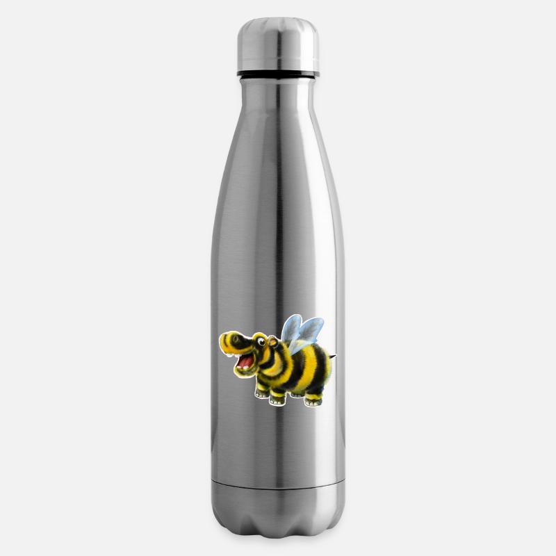 Das Hummel-Nilpferd - Isolierflasche - Lightsilver