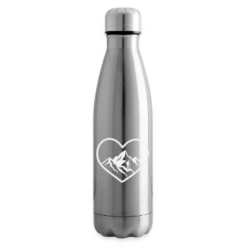 Heart Mountain Hiker Panorama - Insulated Water Bottle - silver - Right