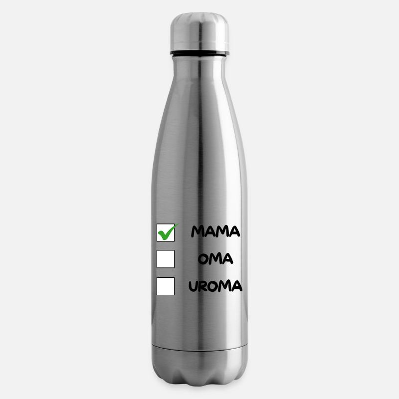 MAMA Checklist - Insulated Water Bottle - silver