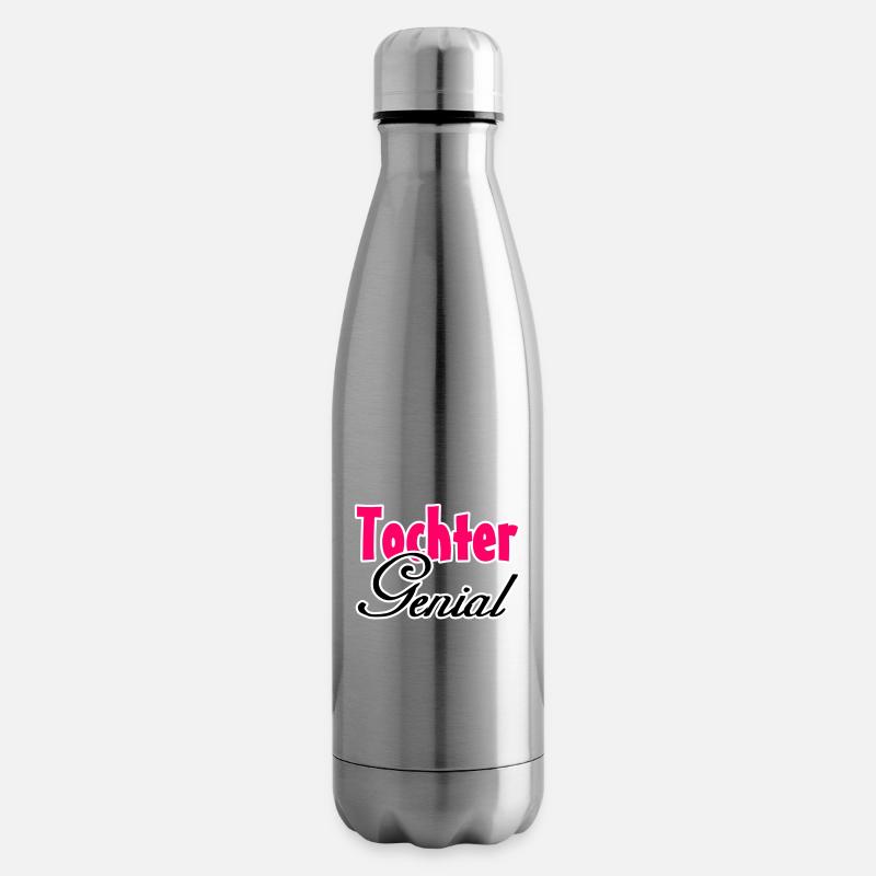 Tochter Genial Geschenk - Isolierflasche - Lightsilver