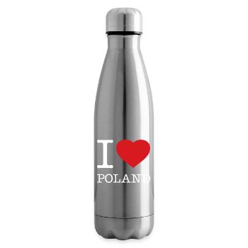 I LOVE POLAND Polska Polen - Insulated Water Bottle - silver - Right