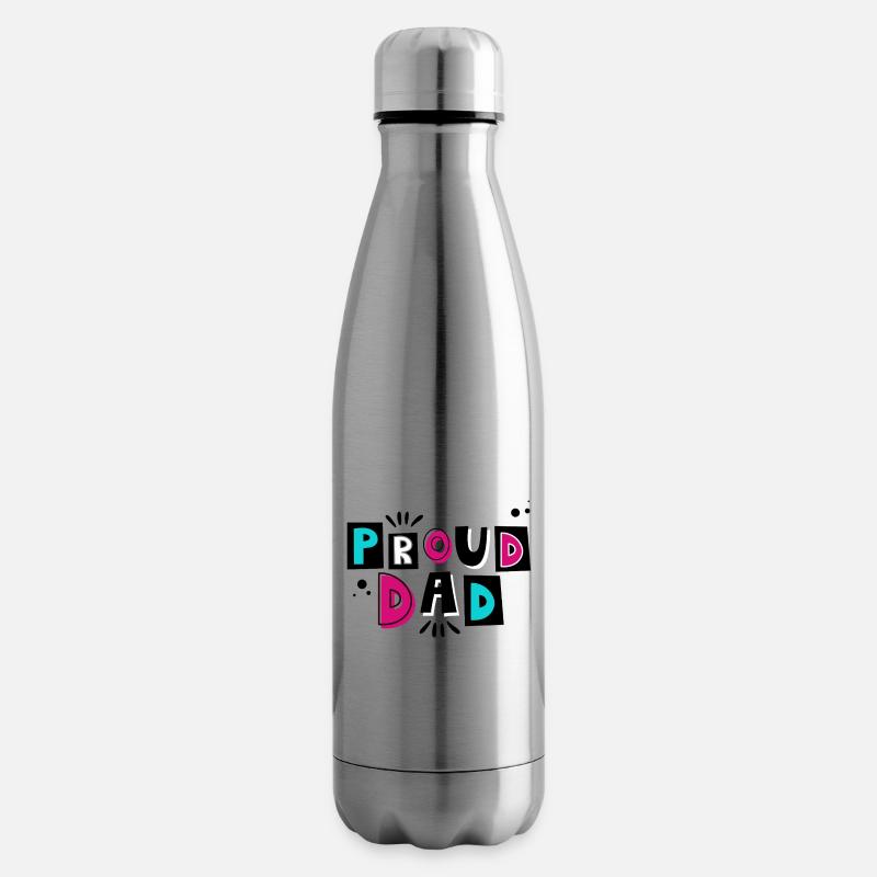 Stolzer Papa - Das perfekte Geschenk für Väter - Isolierflasche - Lightsilver