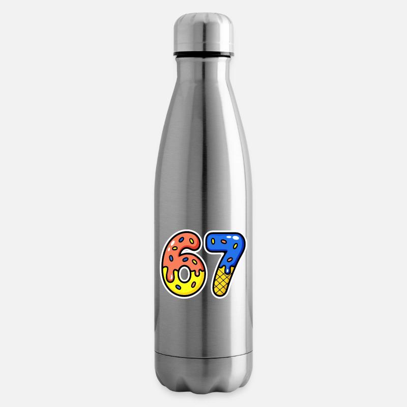 Siebenundsechzig, 67, 6, 7 - Isolierflasche - Lightsilver