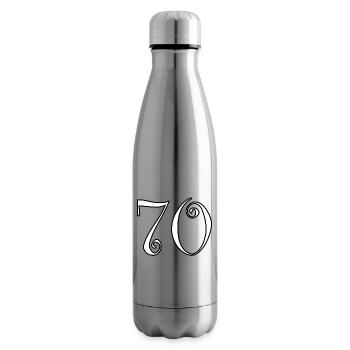 70. 70 YEARS. 70th ANNIVERSARY. 70 YEARS ANNIVERSARY. - Insulated Water Bottle - silver - Right