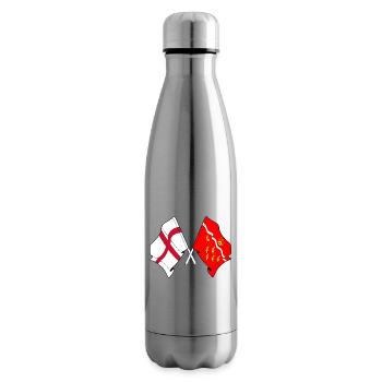East Sussex et Angleterre croisés - Bouteille isotherme - argent clair - Droite